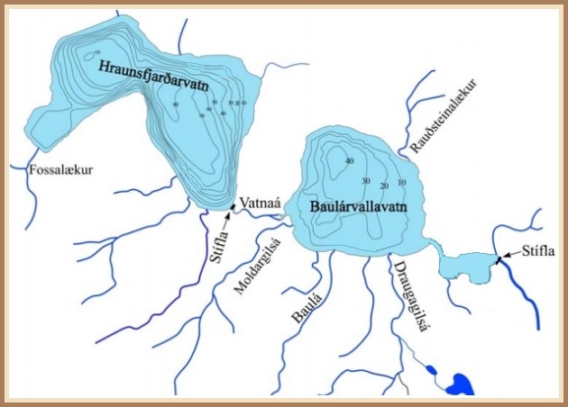 Kort af Baulárvallarvatni (2013)