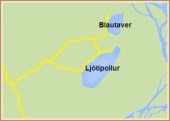 Ljótipollur - Hnit: 64° 2,118'N, 18° 59,886'W