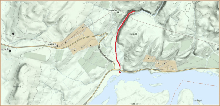 Þverá - Kort: map.is