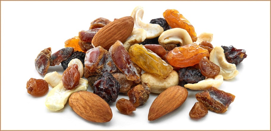 Hnetumix með fræjum og ávöxtum