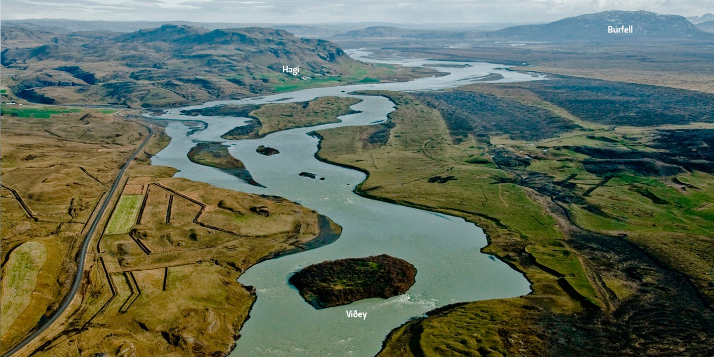 Fyrirhugað virkjanastæði Hvammsvirkjunar – Mynd: Landsvirkjun