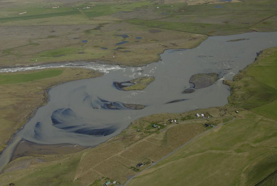 Fyrirhugað virkjanastæði Urriðafossvirkjunar – Mynd: Landsvirkjun