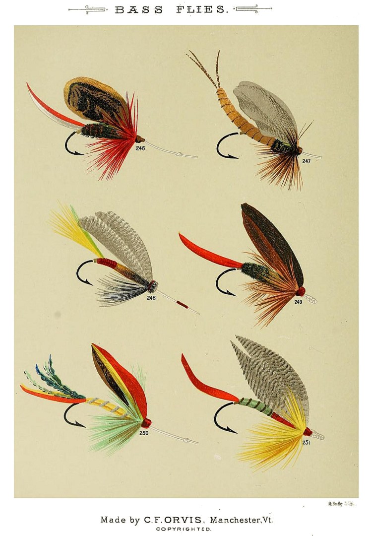 246. Bob White – 247. Caddis, cork body – 248. Epting – 249. Gov. Alvord – 250 Ferguson – 251. De Gem