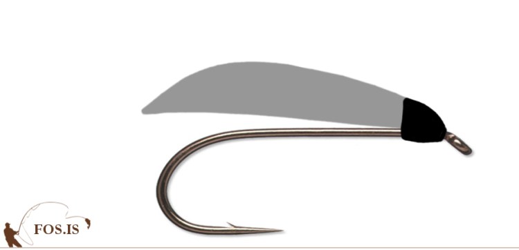 Lokaður vængur, niðursveigður endi